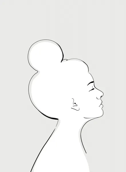 Minimalist Woman Profile by Rosana Laiz Blursbyai