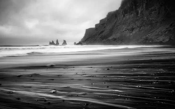Black Beach Sea Stacks by Tomaz Klemensak