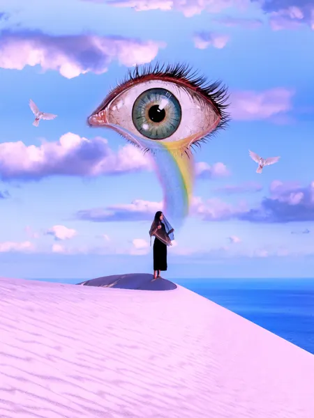 Surreal Eye Desert Dream by Ritvik takkar