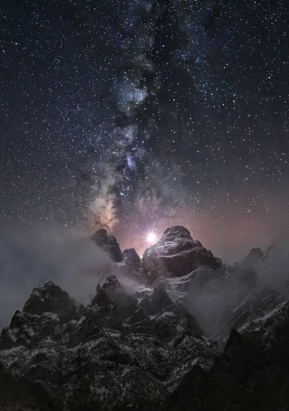 Majestic Milky Way Mountains by Chris Kaddas