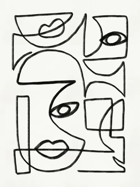 Abstract Line Face by Little Dean