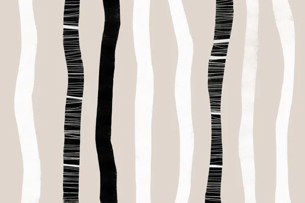 vertical Black And White Stripes by uplusmestudio