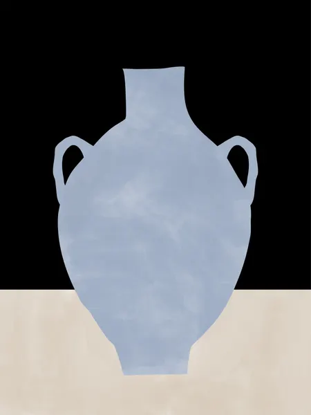Blue Minimalist Vase by Elena Ristova