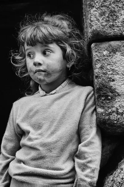 Pensive Little Girl by Eduardo Perez Sanchez
