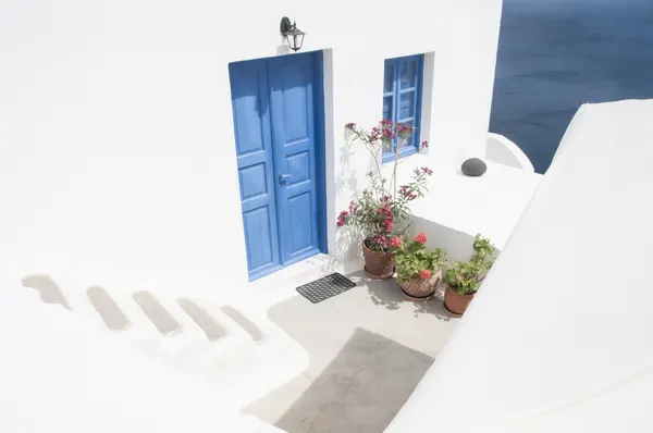 Santorini Blue Door by Linda Wride