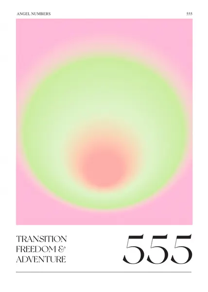 Pink Green Aura Gradient by Valeria Castillo