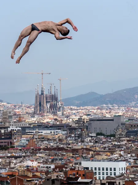 Flying Over Barcelona by Klaus Lenzen