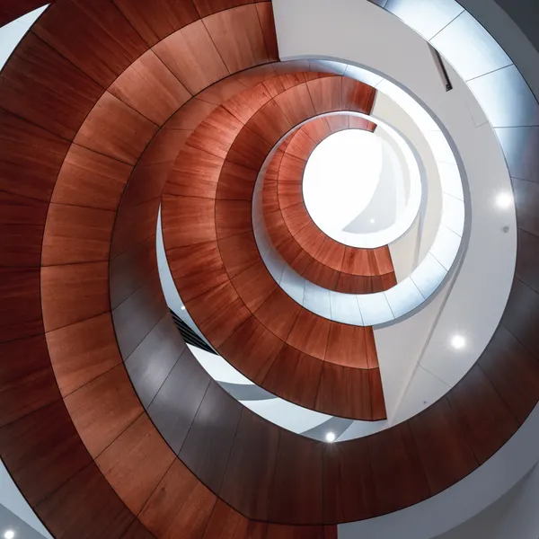 Dynamic Wooden Spiral by Ziwen He
