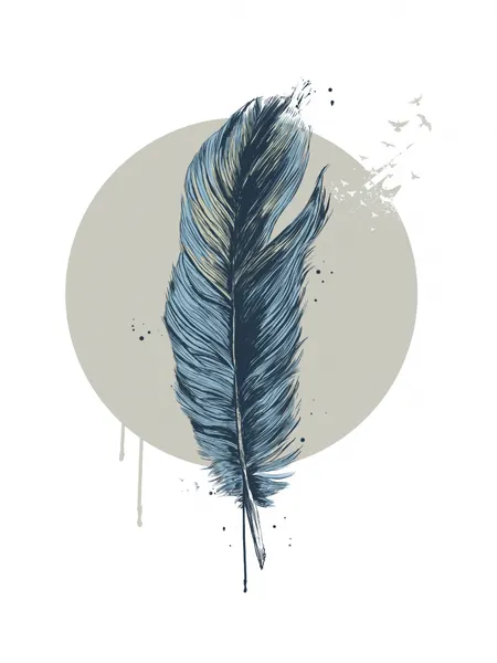 Blue Feather Flight by Balazs Solti