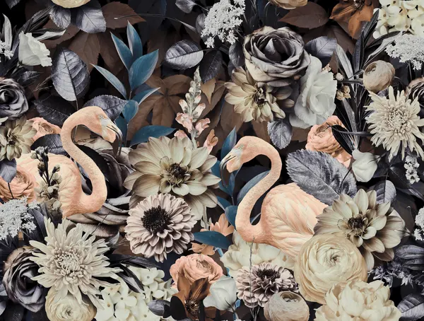 Blush Flamingo Botanical by Andrea Haase