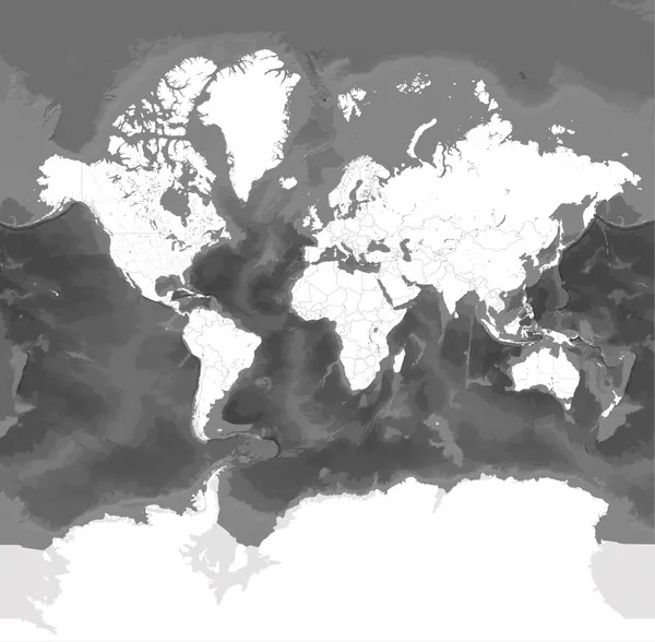 Detailed World Ocean Map by Rosana Laiz Blursbyai