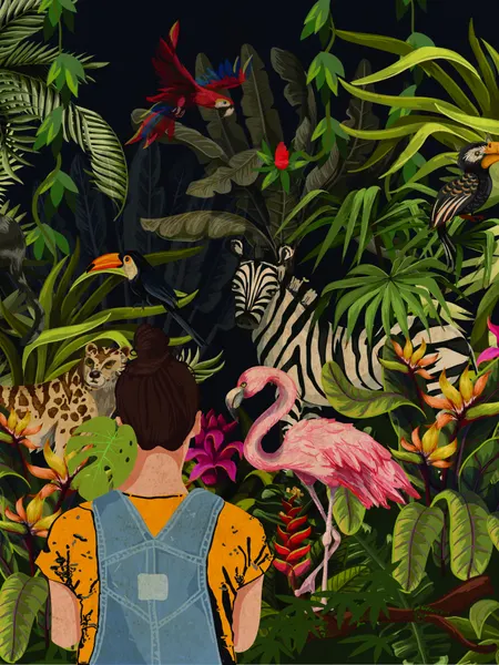 Jungle Animal Discovery by WallChart Art Studio