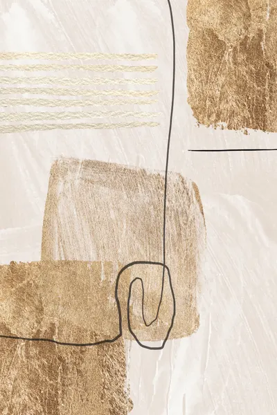 Elegant Gold Abstract by Sally Ann Moss