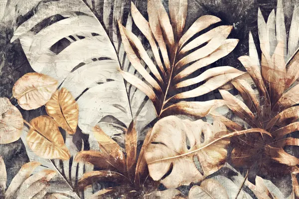 Golden Tropical Leaves by Rafal Kulik
