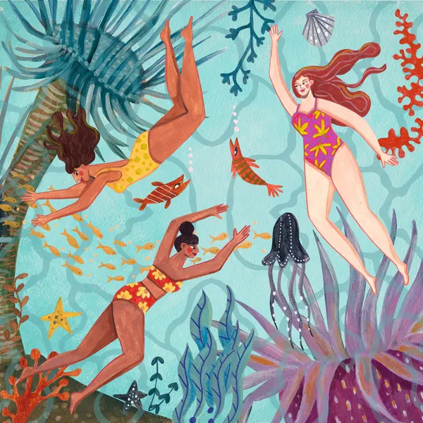 Swimming in the Ocean by Caroline Bonne Müller