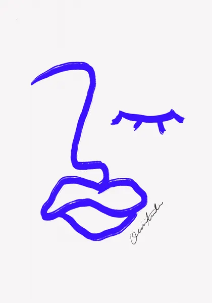 Blue Line Expression by Athene Fritsch