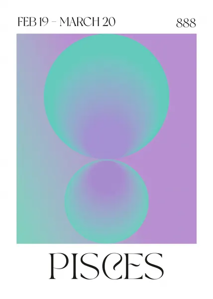 Pisces Zodiac Gradient by Valeria Castillo