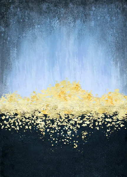 Golden Horizon Abstract by Alyson Storms