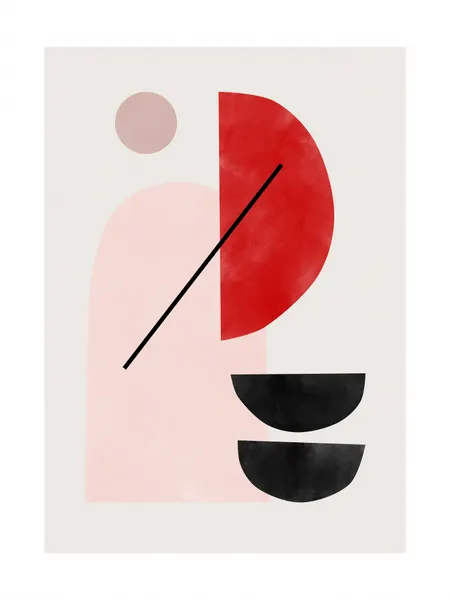 Red Pink Geometry by Elena Ristova