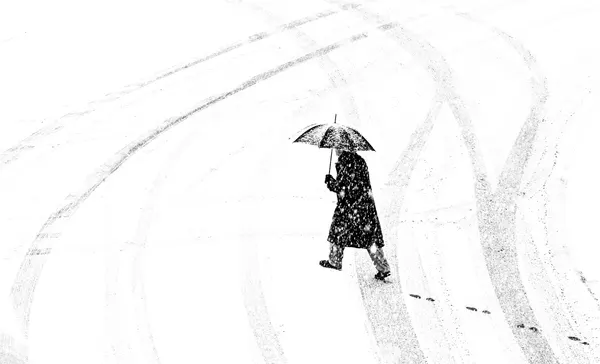 Winter Umbrella Walk by Anette Ohlendorf