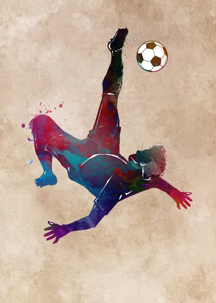 Vibrant Soccer Bicycle Kick by Justyna Jaszke