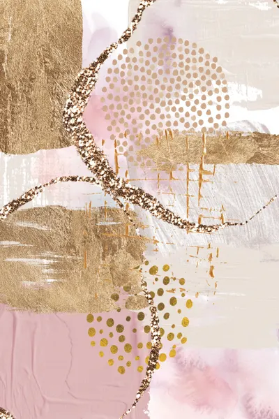 Blush Gold Shimmer by Sally Ann Moss