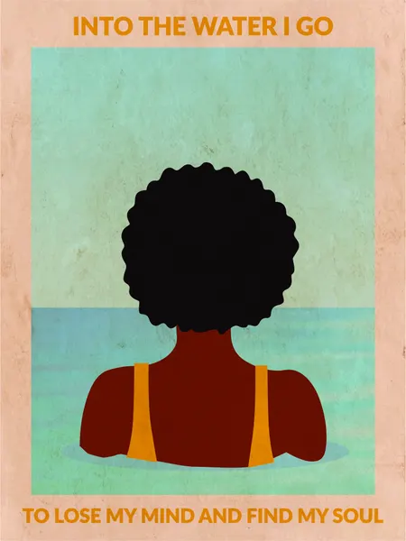 Afro Water Serenity by WallChart Art Studio