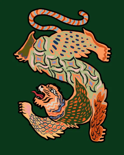 Asiantiger Green by Arty Guava