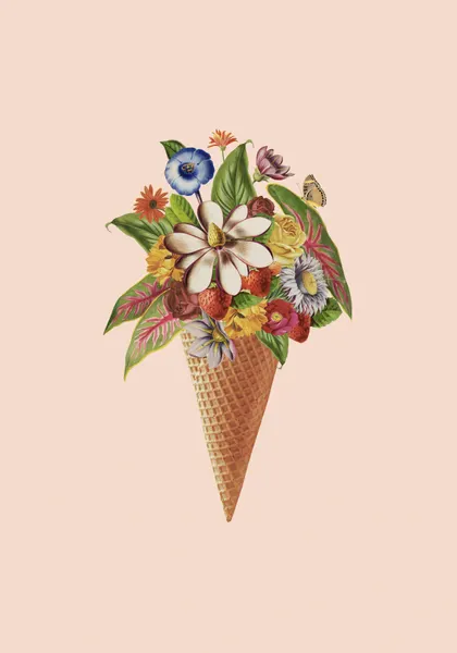 Floral Ice Cream Cone by Frida Floral Studio