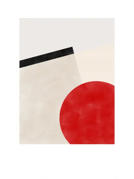 Abstract Red Circle by Elena Ristova