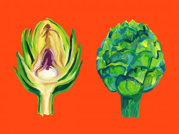 Fresh Green Artichokes by Alice Straker