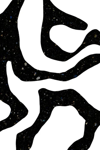 Organic Black Forms with Speckled Patterns by uplusmestudio