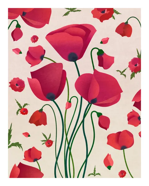 Poppy Blossoms by Emel Tunaboylu