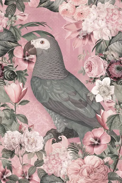 Pink Parrot Garden by Andrea Haase
