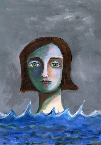 Woman Emerging From Water by Sharyn Bursic