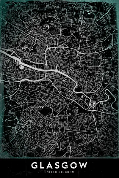 Glasgow Scotland Map by StudioSix