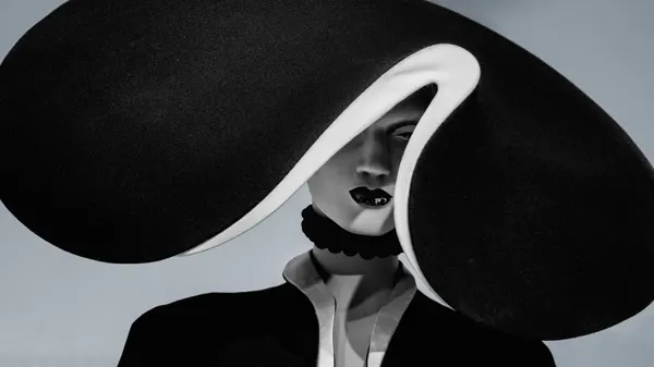 Chic Hat Portrait by Patrick Compagnucci