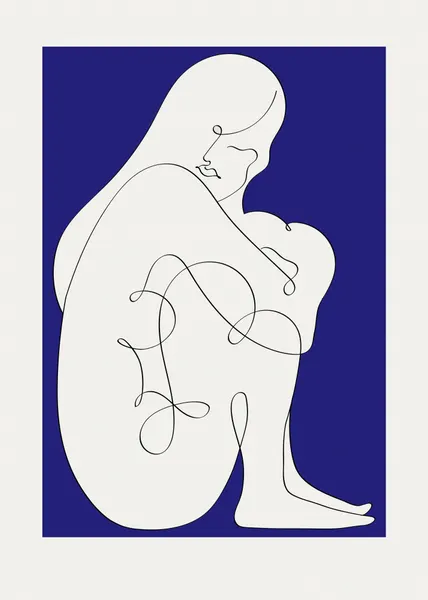 Pensive Blue Silhouette by Pictufy Studio II