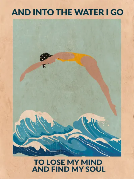 Diving For Mind And Soul by WallChart Art Studio