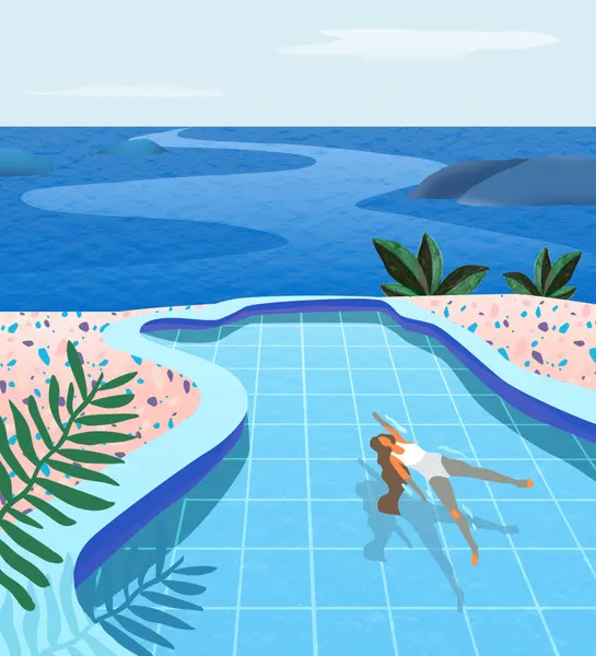 Girl in Pool by Petra Lizde