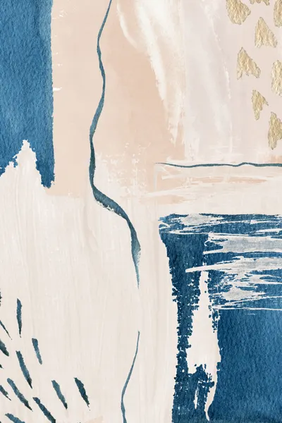 Abstract Blue and Gold by Sally Ann Moss