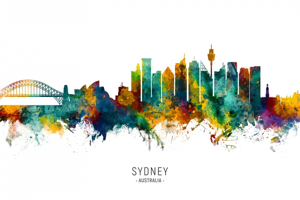 Vibrant Sydney Skyline by Michael Tompsett