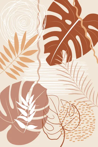 Earthy Botanical Abstract by Martina
