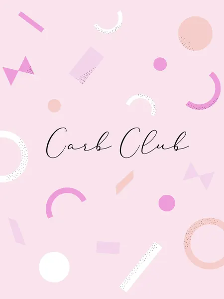 Carb Club Pink Geometry by Aislinn Simmonds