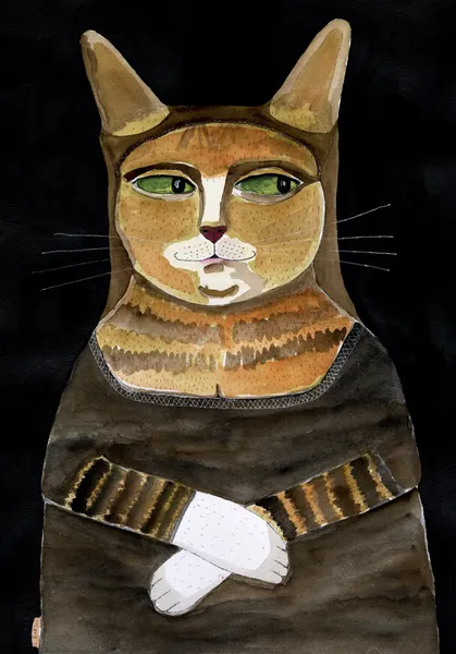 Mona Lisa Cat by Sharyn Bursic