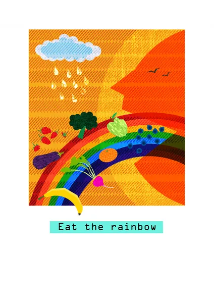 Vibrant Food Rainbow by Jade Mooc-Evans