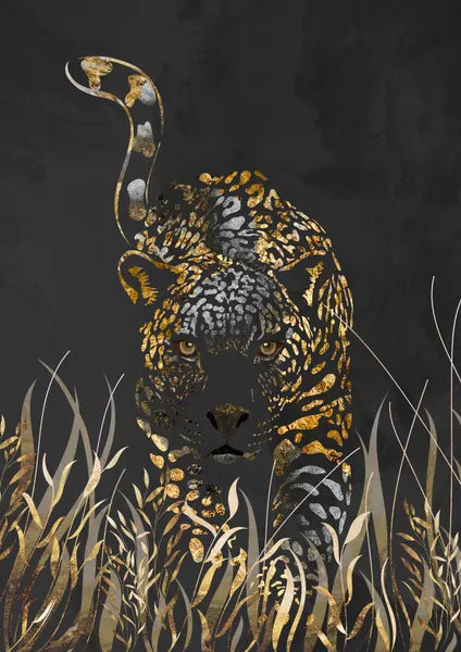 Metallic Jungle Jaguar by Sarah Manovski