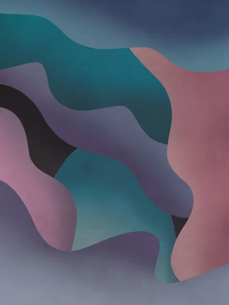 Modern Wavy Color Fields by Little Dean