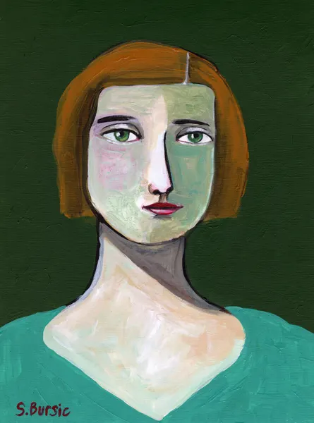 Modern Green Woman by Sharyn Bursic