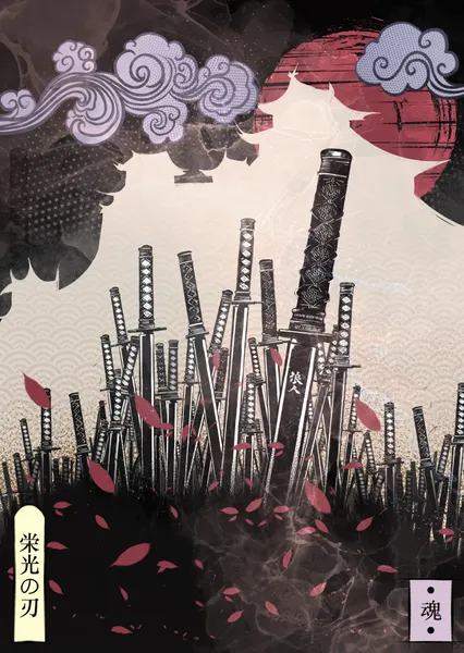 Samurai Blades Red Sun by Fadil Roze